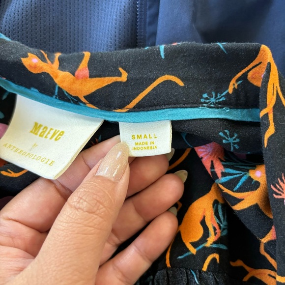 Maeve Picnic Buttondown in Black Motif - Picture 10 of 10